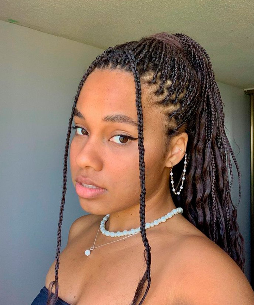 penteado de trança jumbo para eventos
