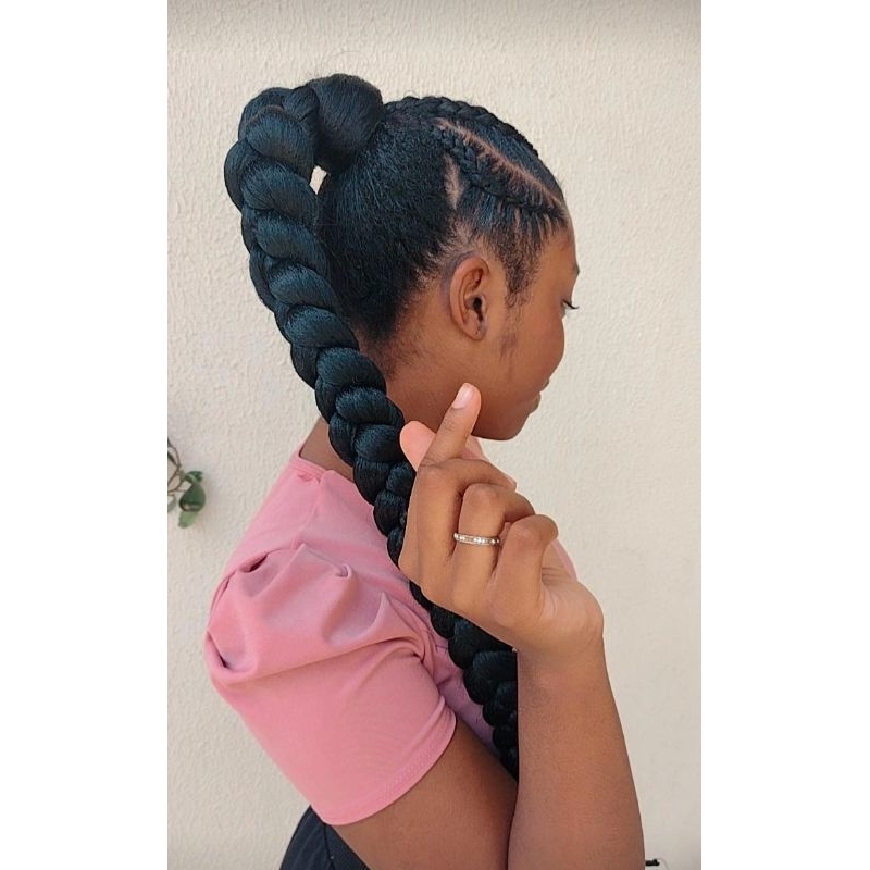 penteado de trança jumbo rápido