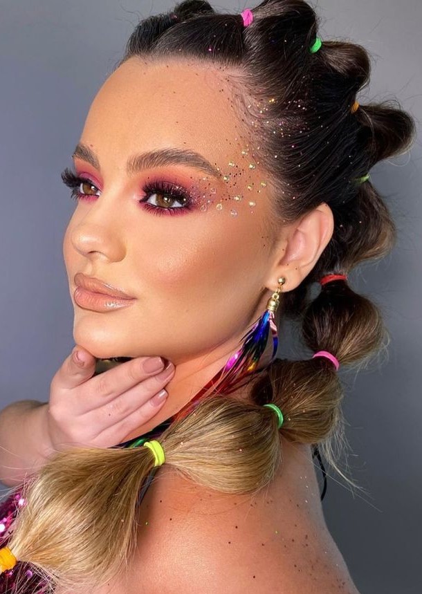 inspiração penteado carnaval fácil