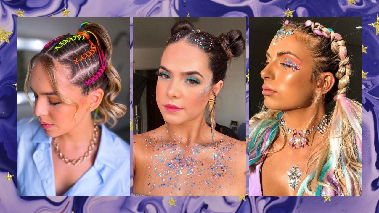 inspiração penteado carnaval fácil