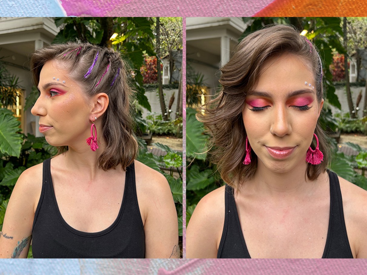 inspiração penteado carnaval fácil