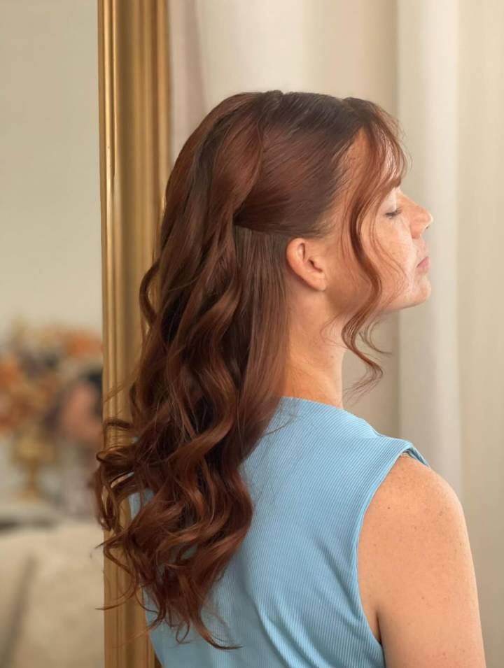 penteado festa cabelo medio