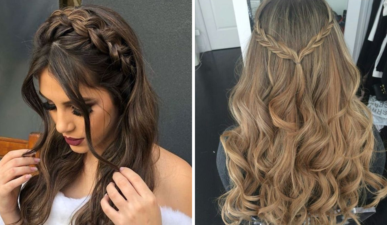 penteado cabelo todo vs meio preso