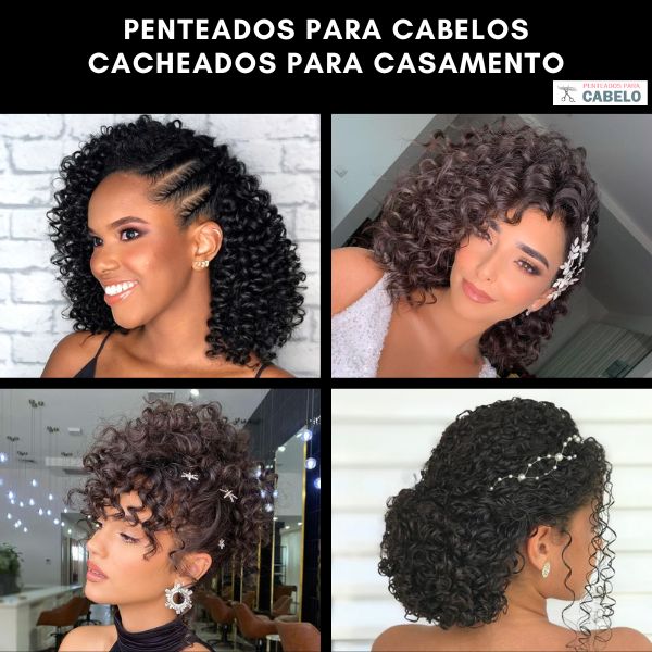 penteado coque cabelo cacheado longo madrinha