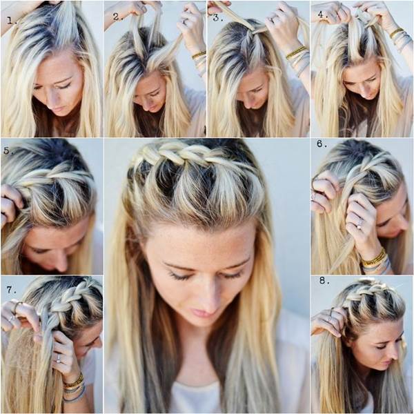 penteado fácil para cabelo longo