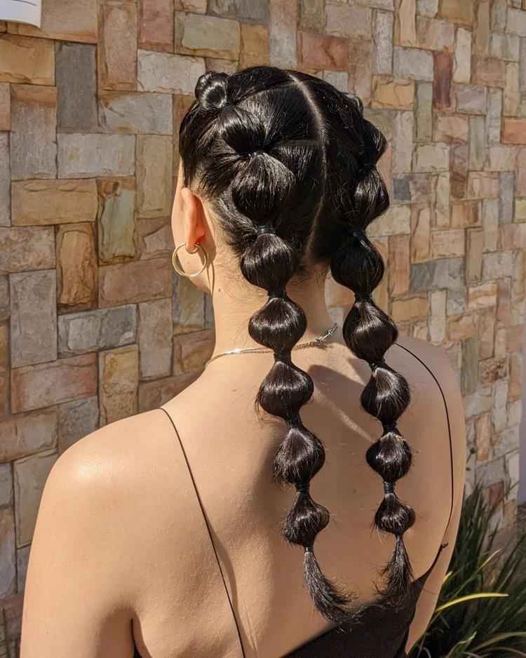 penteado fácil para cabelo longo