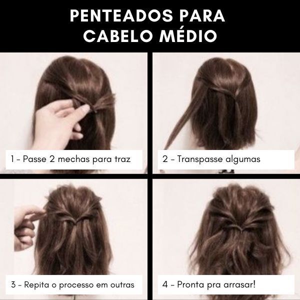penteado simples para festa