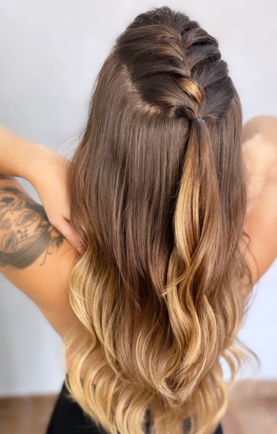 penteado com torcidinho cabelo liso