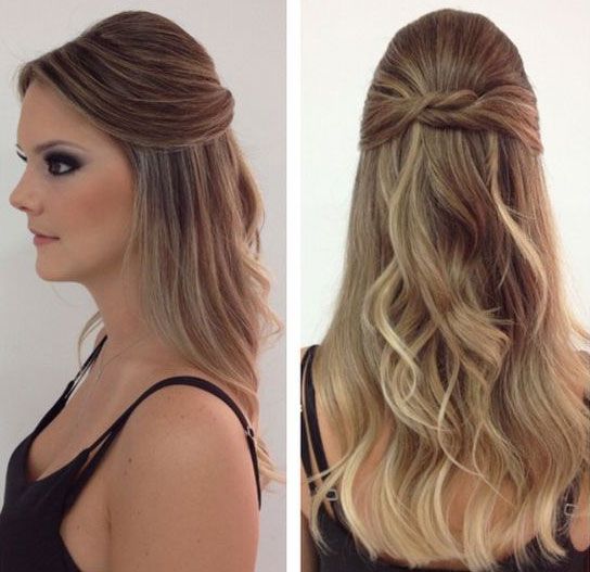 penteado com franja presa cabelo liso