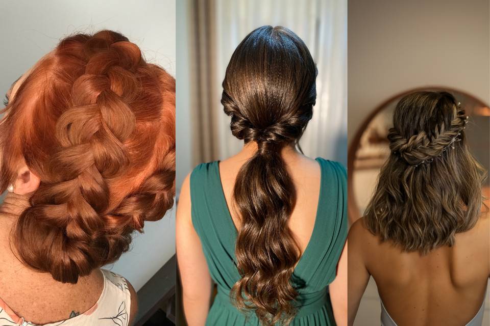 penteado simples madrinha cabelo cacheado