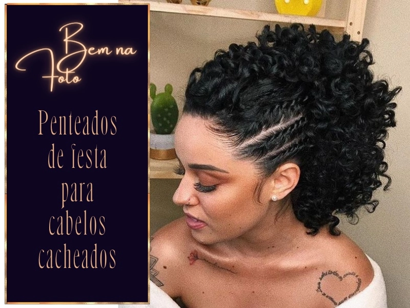 penteados para cabelo curto cacheado