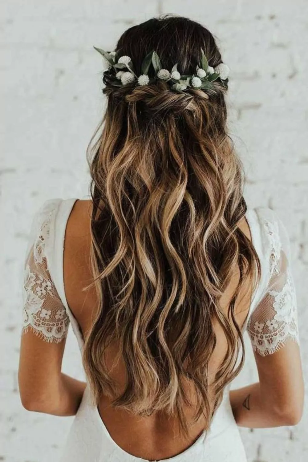 ideias de penteado noiva com cabelo solto