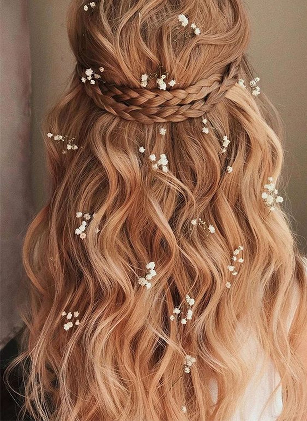 ideias de penteado noiva com cabelo solto