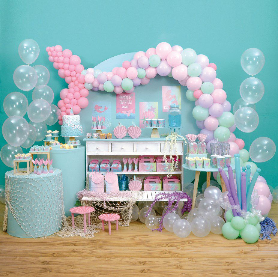 decoração festa infantil sereia