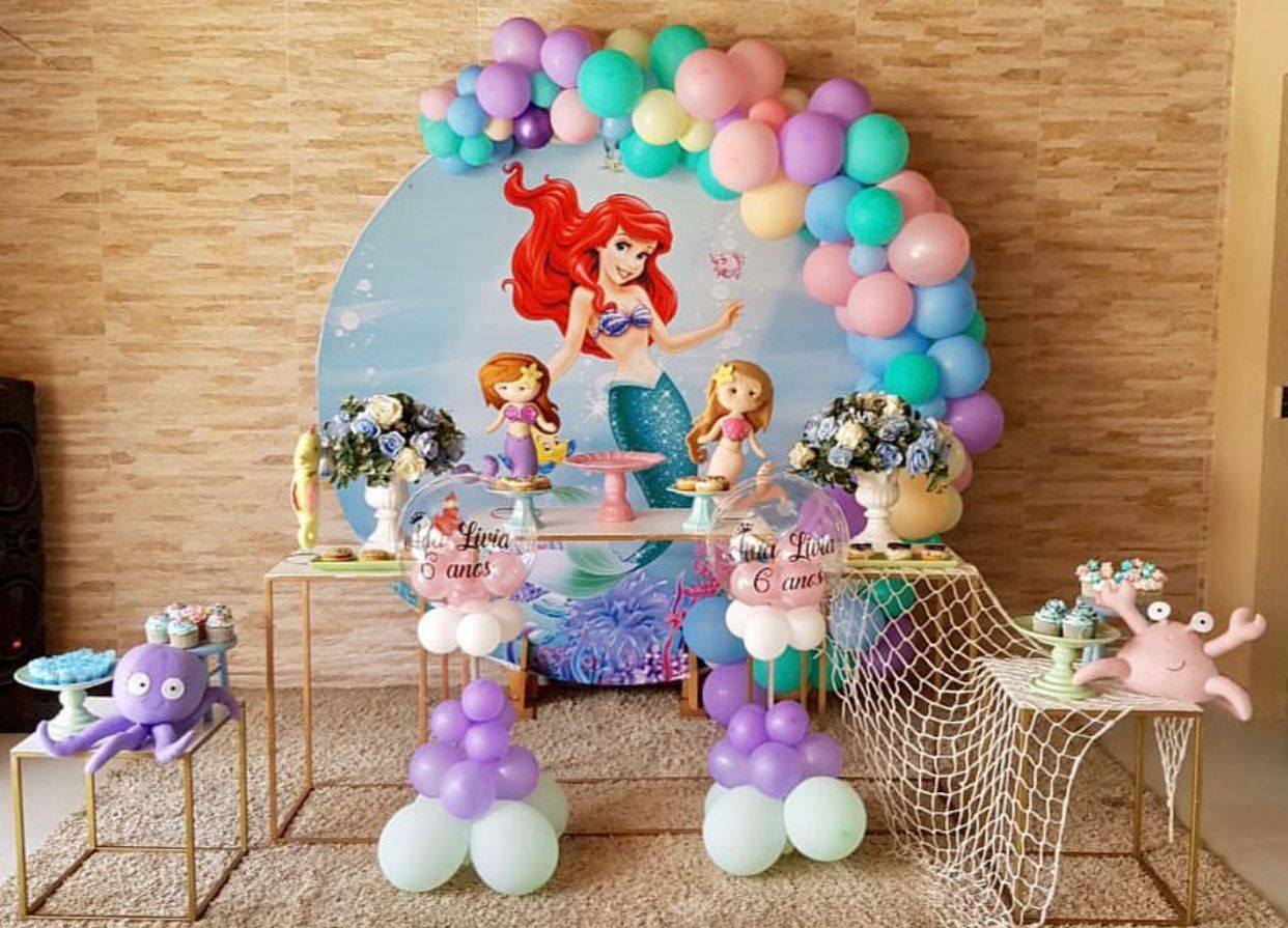 tema pequena sereia festa