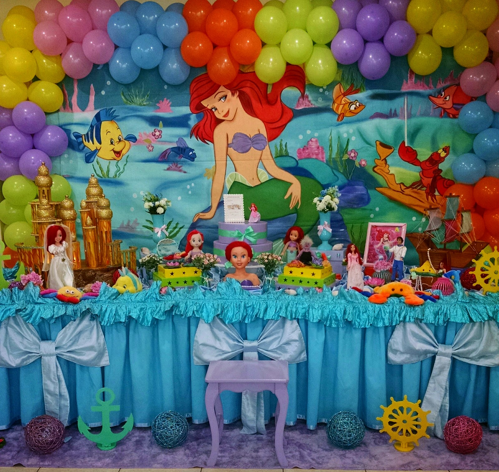 ariel decoração festa
