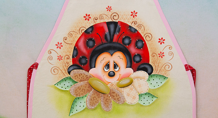 pintura em fraldas de bebe joaninhas