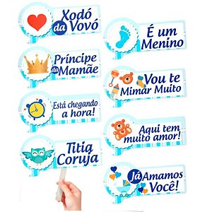 plaquinhas para cha de bebe