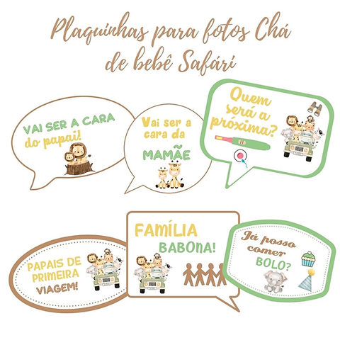 plaquinhas para cha de bebe