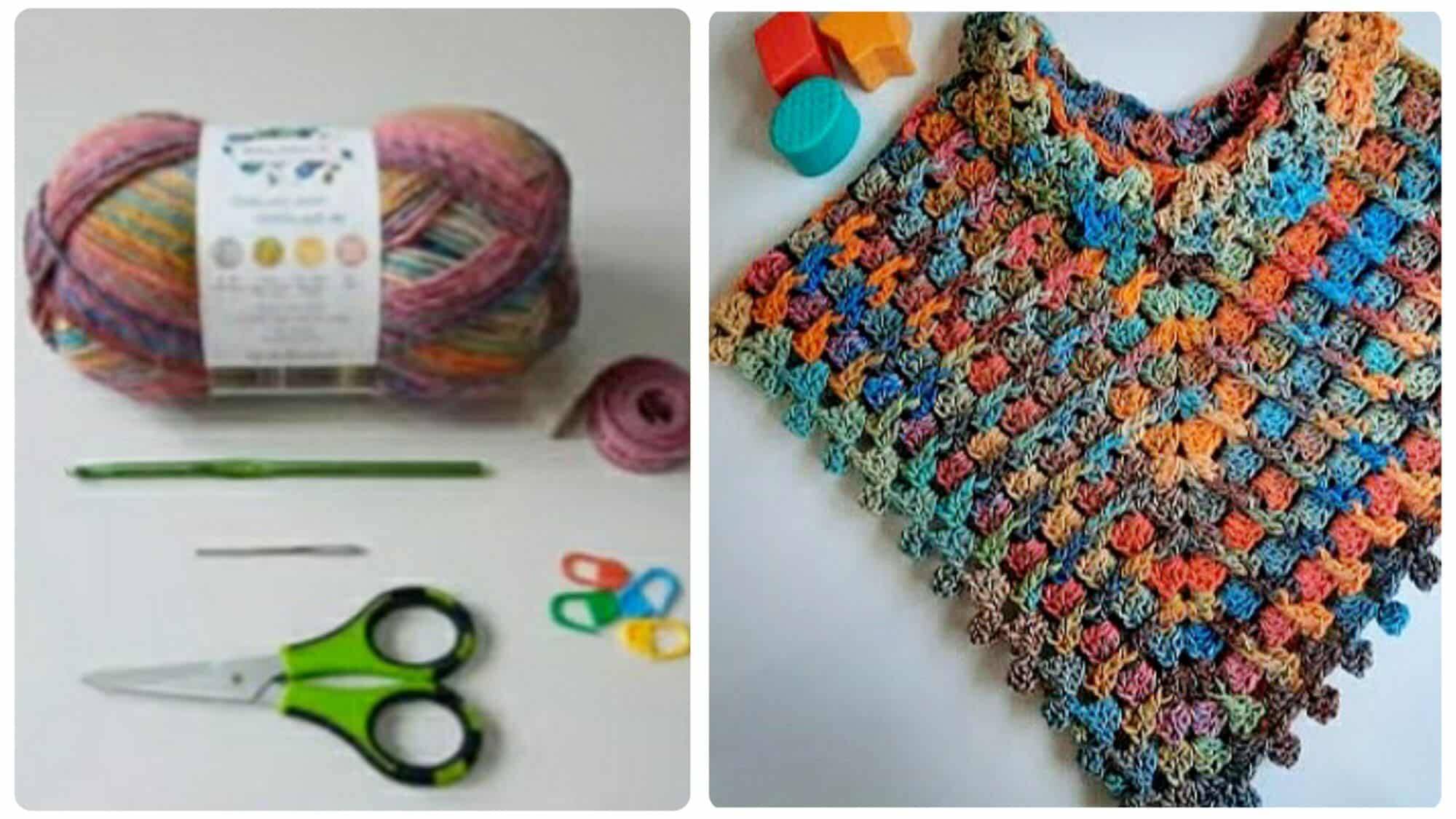 modelos poncho croche infantil com capuz