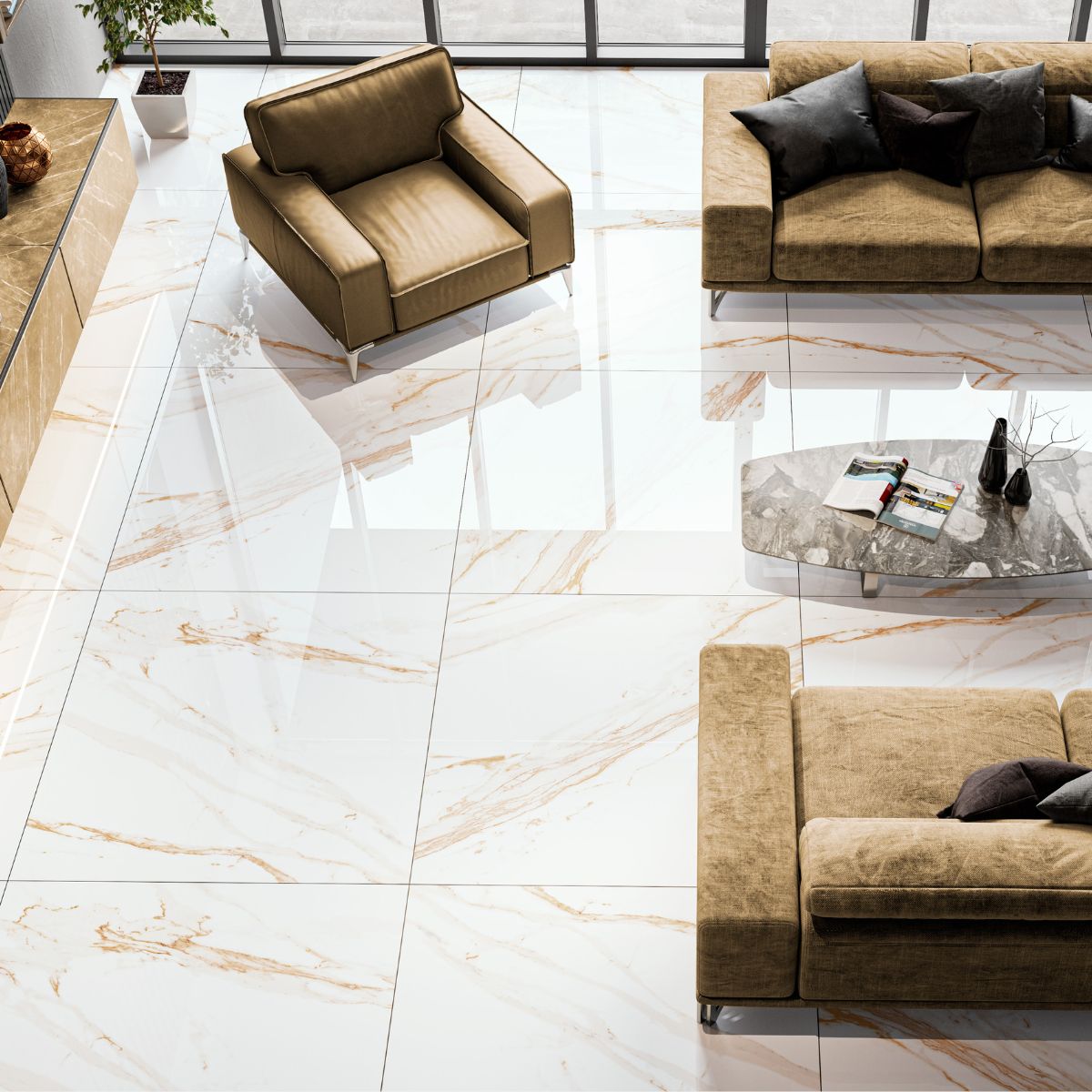 Porcelanato Marmo Gold