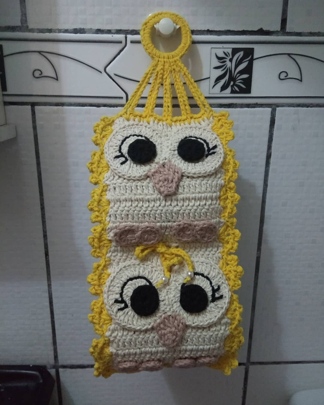 porta papel higiênico de crochê simples