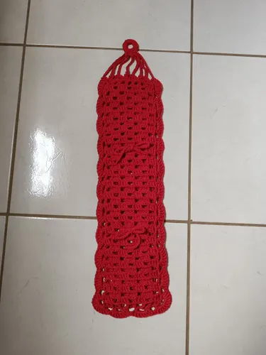 porta papel higiênico de crochê com flor