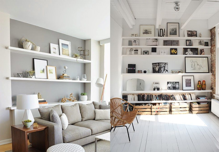 prateleira sala decoração