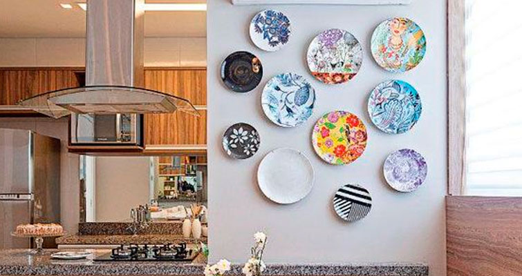 pratos decorativos modernos