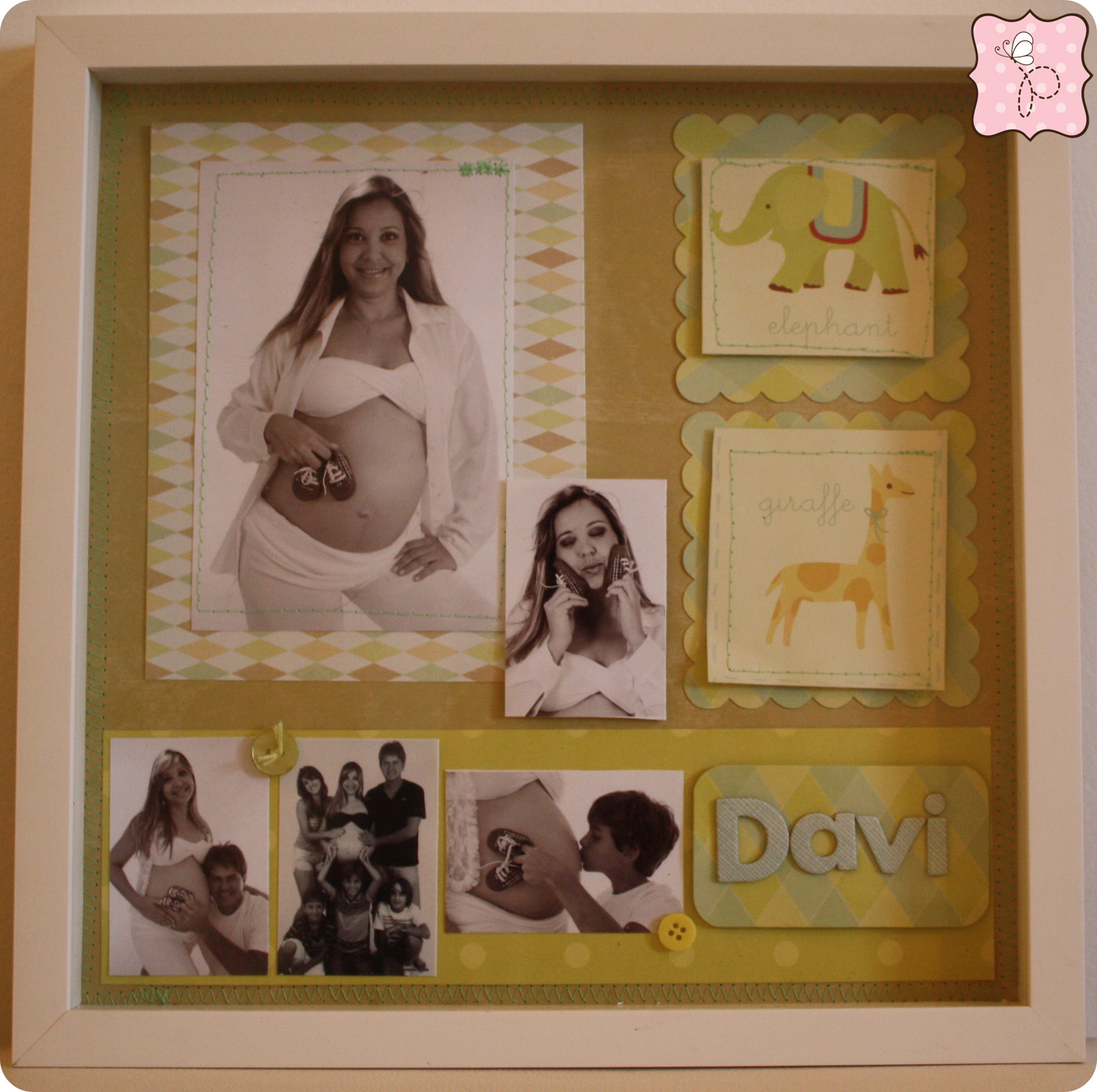 DIY: Passo a Passo para Montar seu Próprio Quadro de Scrapbook para o Quarto do Bebê