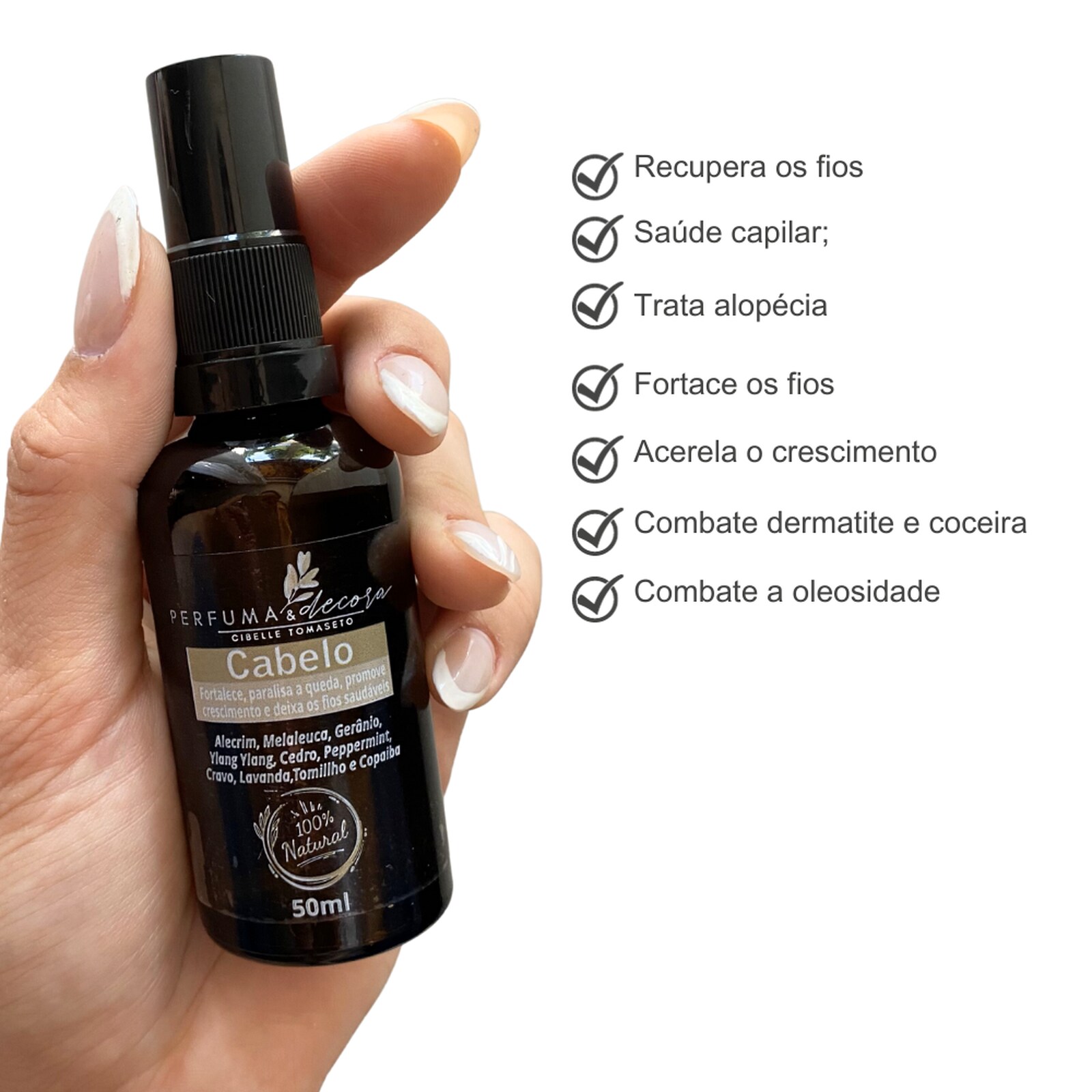 tratamento natural para queda de cabelo com óleos essenciais