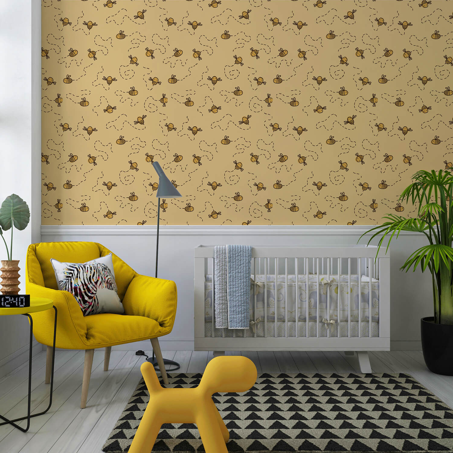 Papel de Parede Amarelo para Quarto de Bebê: Modelos e Preços