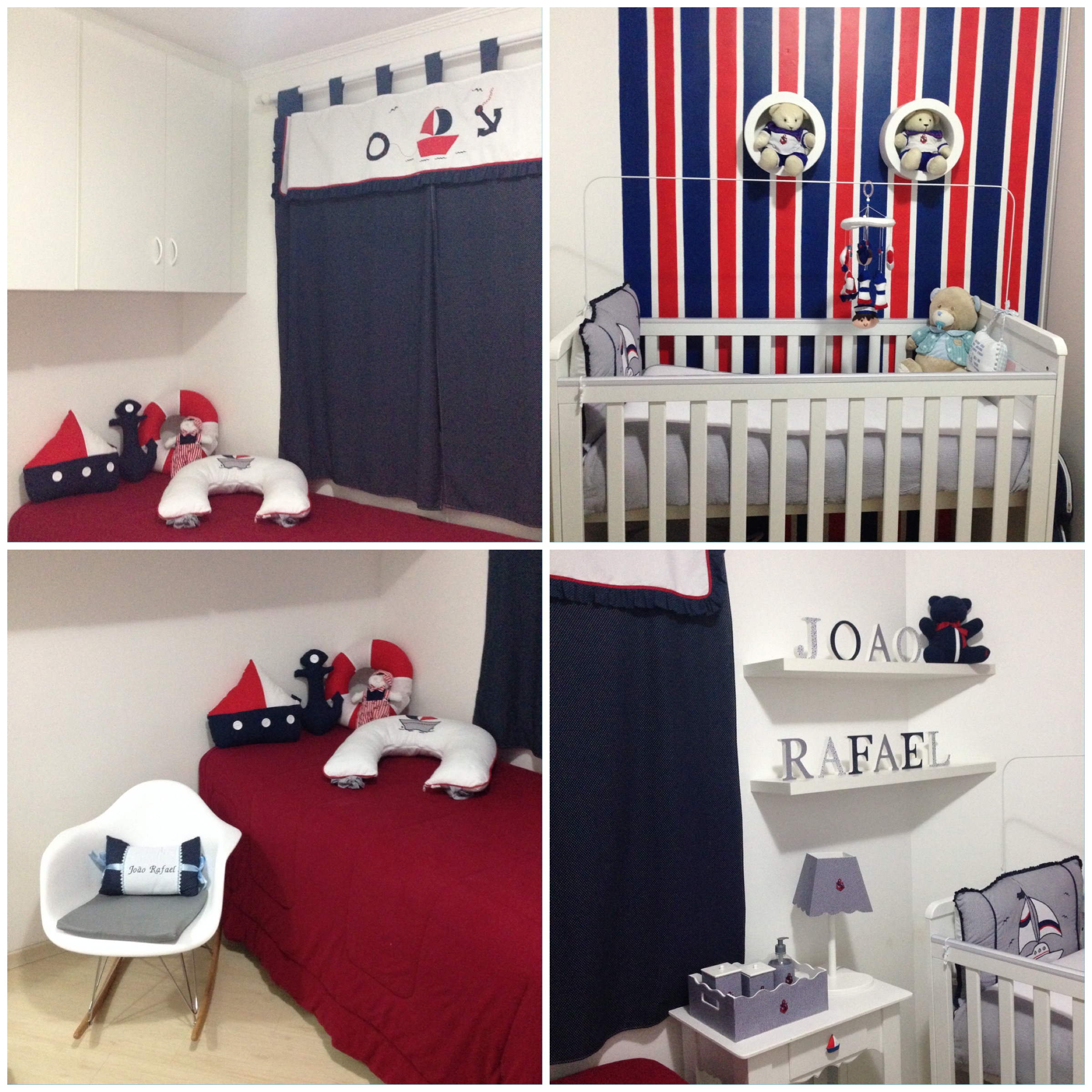 quarto de bebe azul marinho