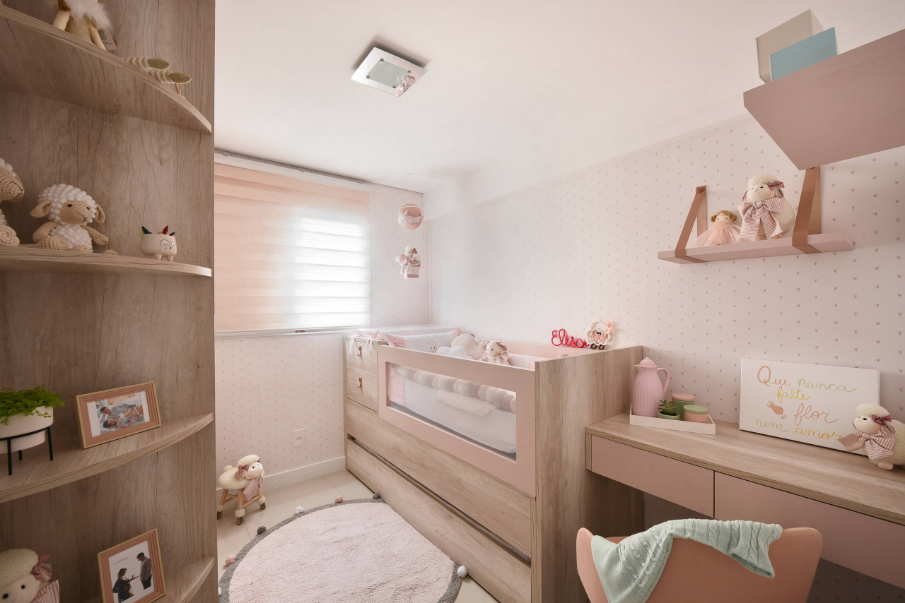quarto de bebe com home office