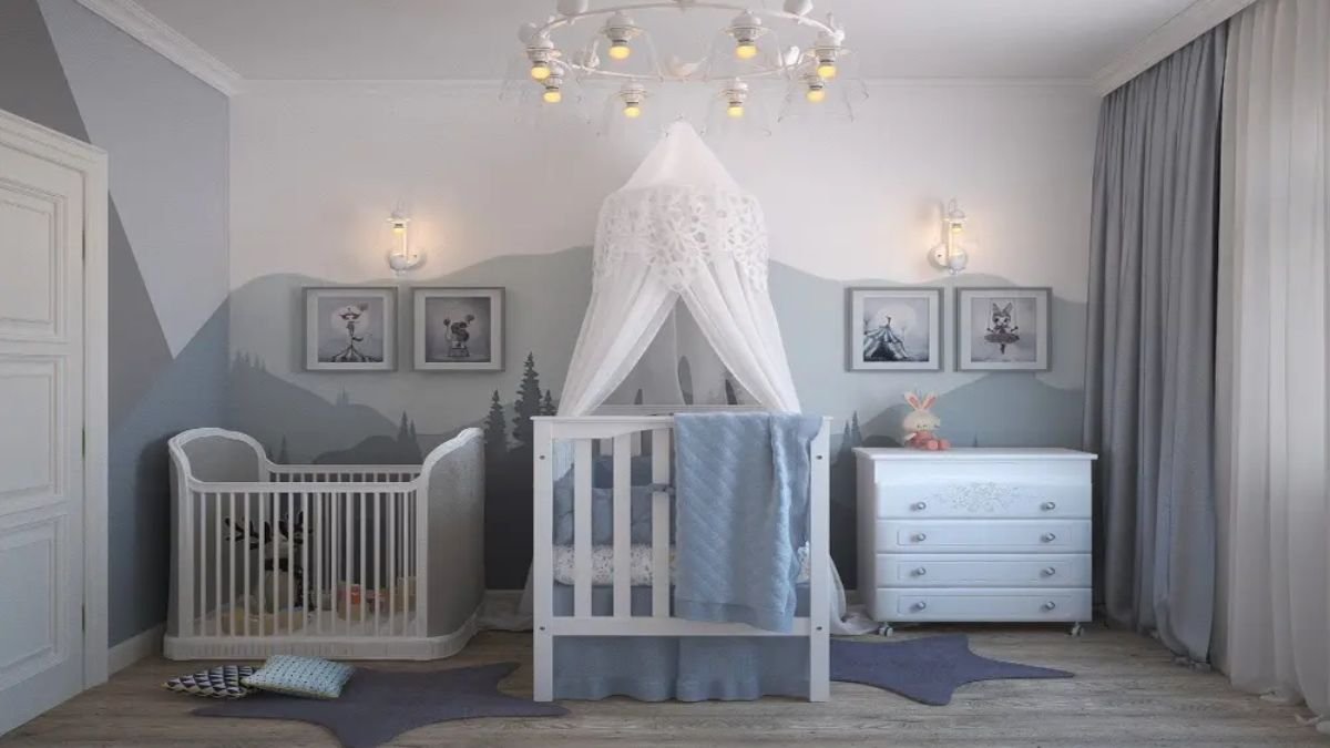quarto de bebe com moveis escuros
