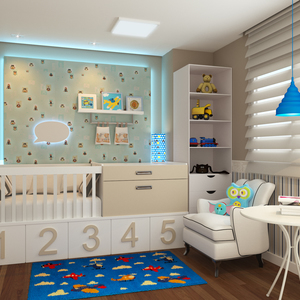 quarto de bebe com moveis escuros
