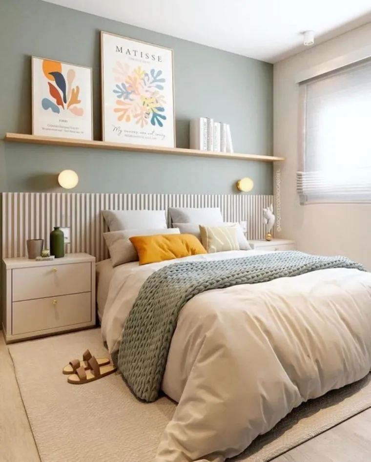quarto de casal pequeno planejado