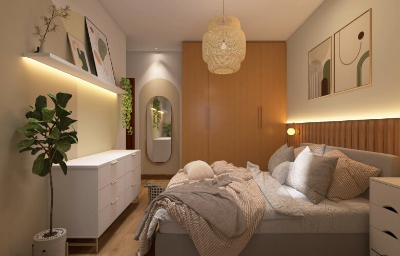 quarto de casal aconchegante