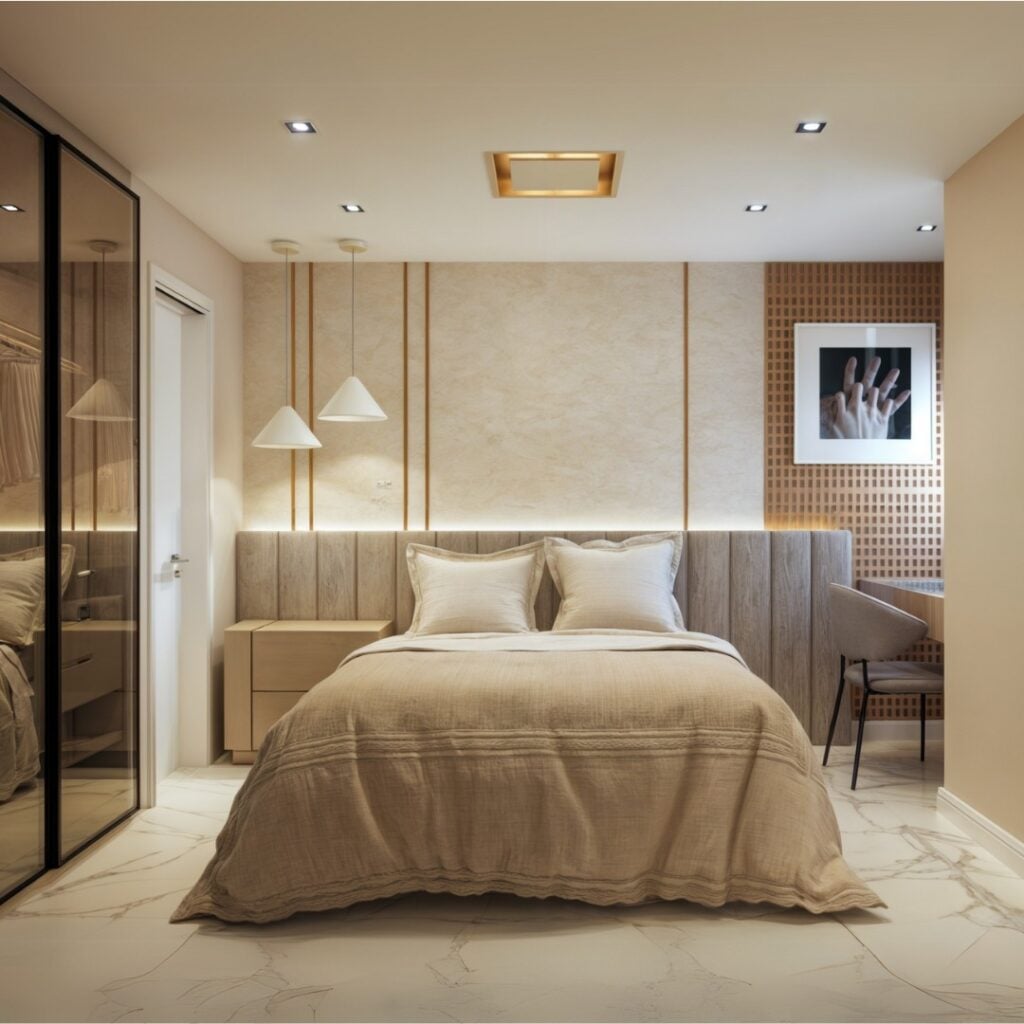 quarto de casal branco