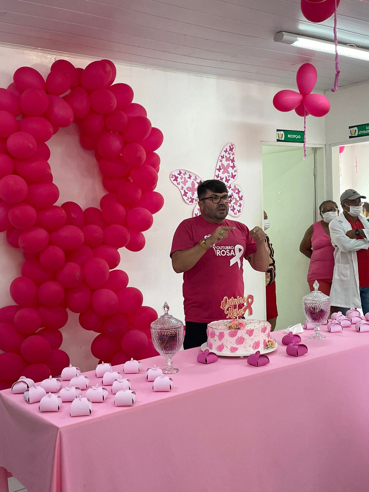 custo médio decoração recepção outubro rosa