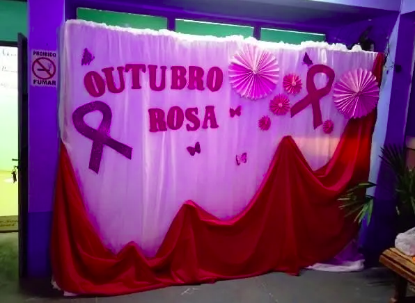 decoração recepção outubro rosa vs decoração geral evento