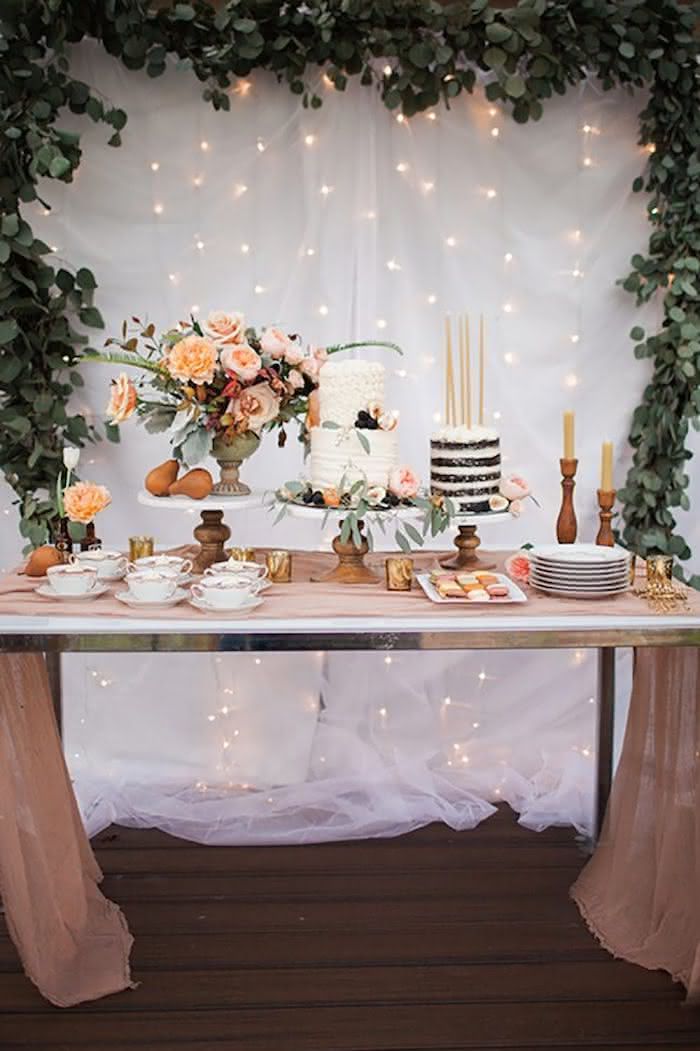 decoração rose gold para sala