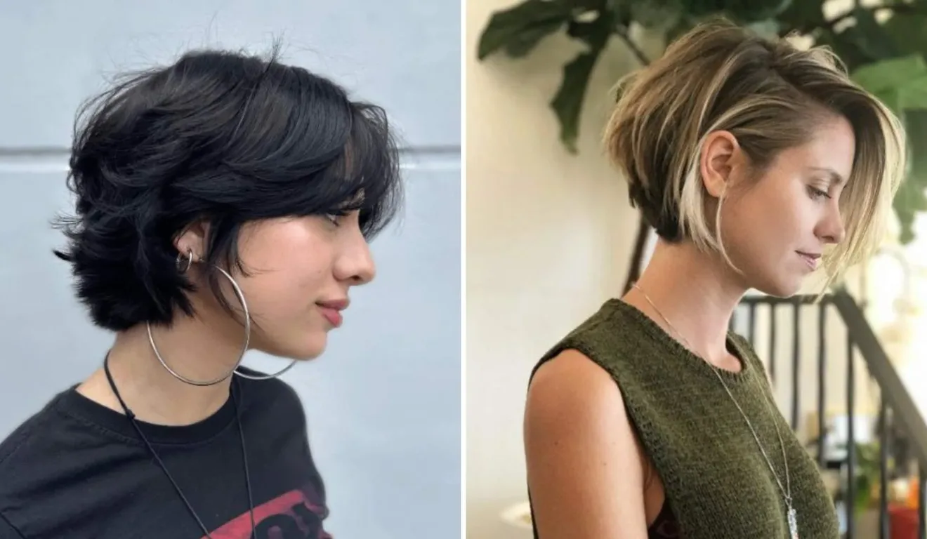 melhor corte de cabelo para rosto redondo