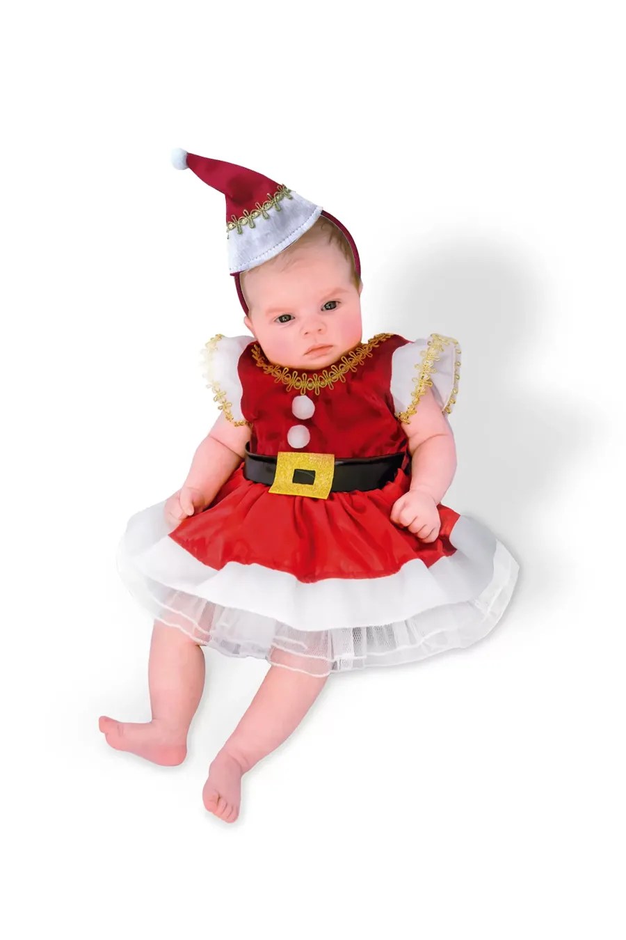 Guia de tamanhos para fantasias de Natal de bebê: P