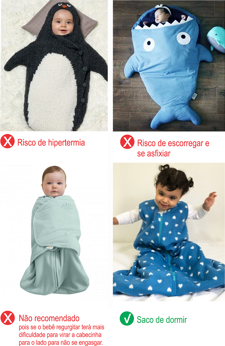 saco de dormir bebe passo a passo