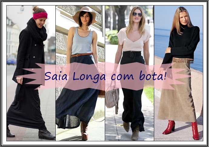 tendência saia longa e bota 2026