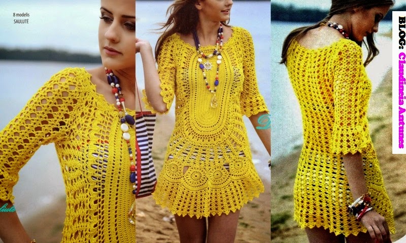 saida de praia de croche passo a passo com grafico