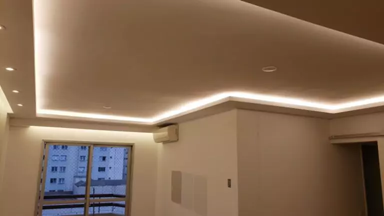 sanca de gesso aberta com led