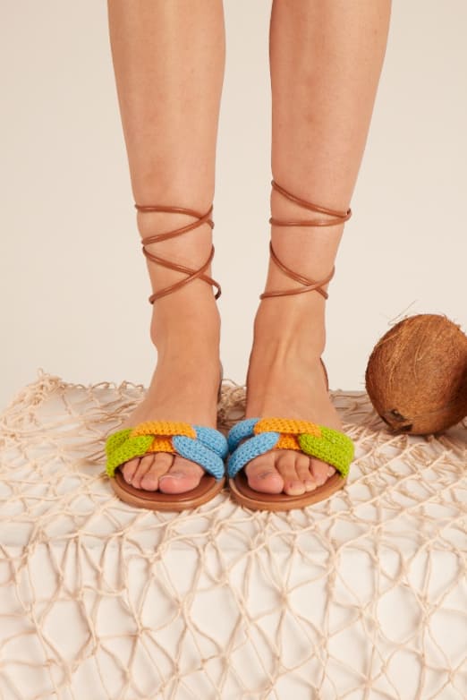 sandalinha de crochê