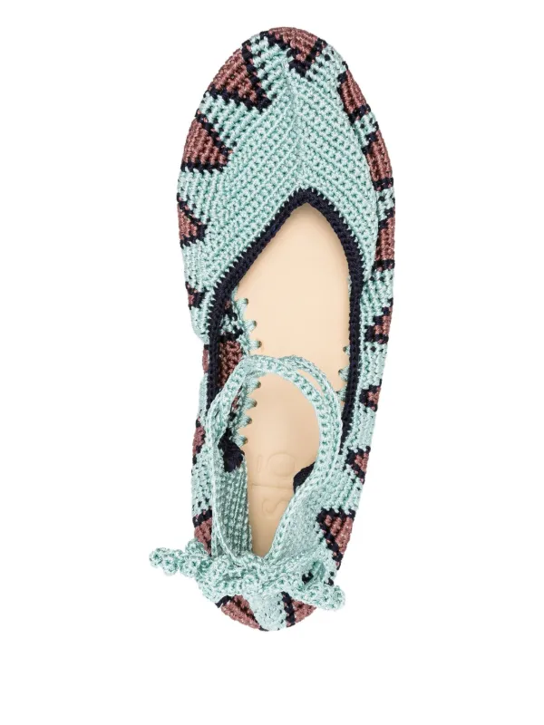 sapatilhas de crochê